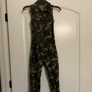 Camo jump suit child large